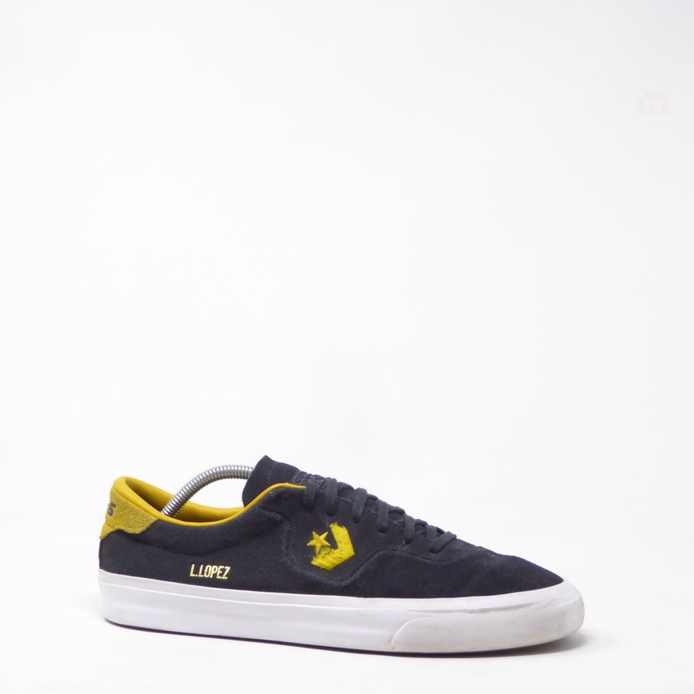 Converse Mens Louie Lopez Pro Suede Skate Shoes Black Yellow 10.5